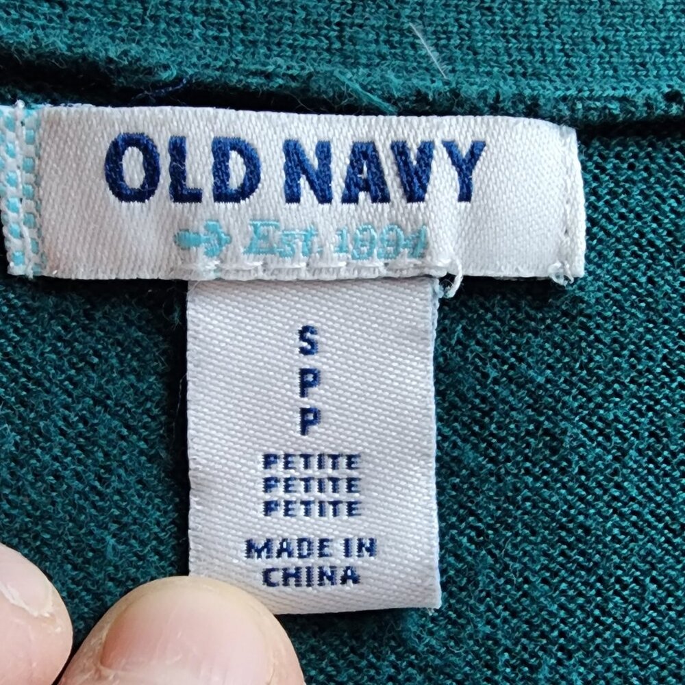 Old Navy Turquoise Button Down Cardigan Size Petite Small - Picture 6 of 12